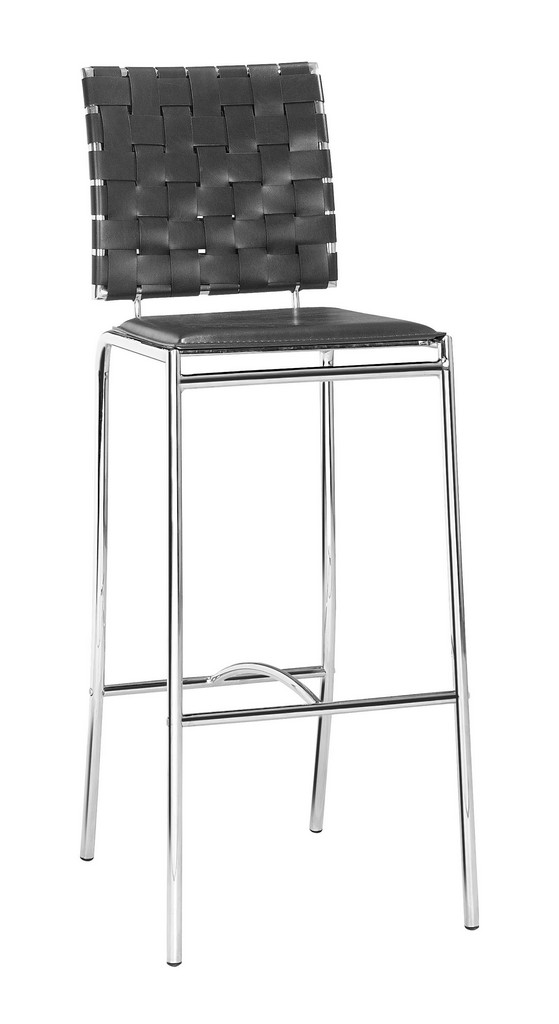 Criss Cross Bar Chair (Set of 2) Black - Zuo Modern 333072