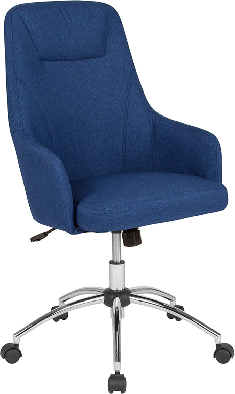 Upholster | Furniture | Office | Fabric | Flash | Chair | Home | Back | High | Blue