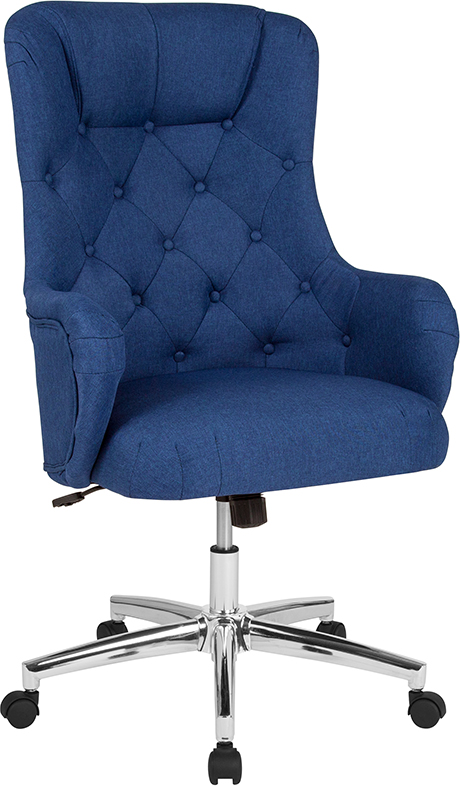Upholster | Furniture | Office | Fabric | Flash | Chair | Home | Back | High | Blue