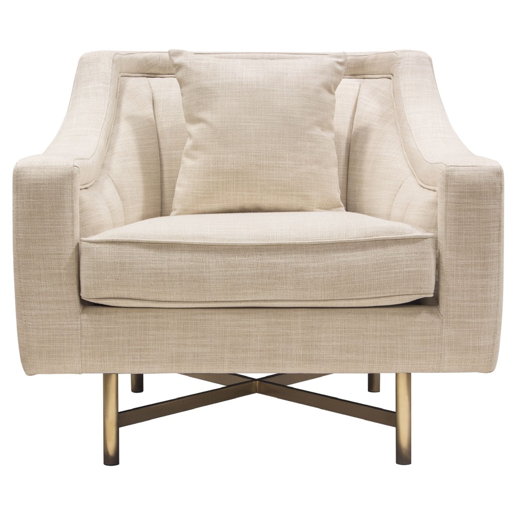 Chair Linen Accent Pillow Metal Diamond Sofa