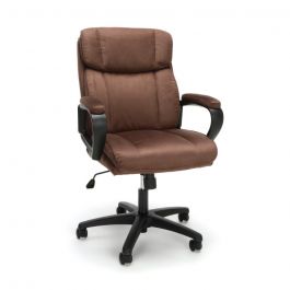 Essentials Plush Microfiber Office Chair in Brown - OFM ESS-3082-BRN