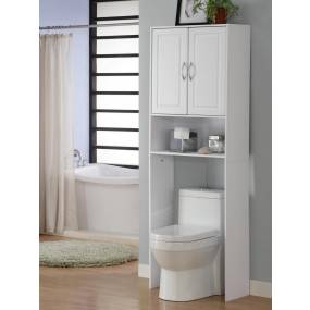 Double Door Space Saver in White - 4D Concepts 76421