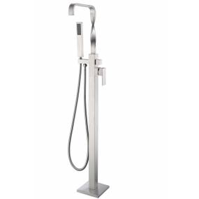 Yosemite 2-Handle Claw Foot Tub Faucet with Hand Shower in Brushed Nickel - ANZZI FS-AZ0050BN
