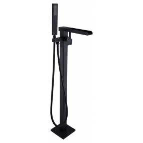 Union 2-Handle Claw Foot Tub Faucet with Hand Shower in Matte Black - ANZZI FS-AZ0059BK