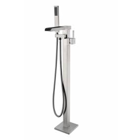 Union 2-Handle Claw Foot Tub Faucet with Hand Shower in Brushed Nickel - ANZZI FS-AZ0059BN