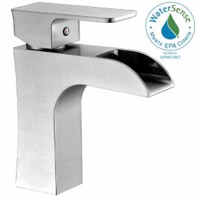 Forza Series Single Hole Single-Handle Low-Arc Bathroom Faucet in Brushed Nickel - ANZZI L-AZ019BN