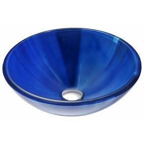 Meno Series Deco-Glass Vessel Sink in Lustrous Blue - ANZZI LS-AZ051