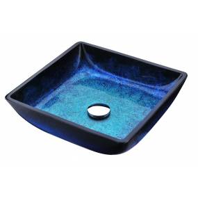 Viace Series Deco-Glass Vessel Sink in Blazing Blue - ANZZI LS-AZ056