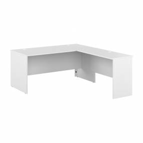 Logan 65W L Shaped Desk in Pure White - Bestar 146855-000072