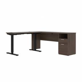Upstand 72W L-Shaped Electric Standing Desk in Antigua - Bestar 175852-000052
