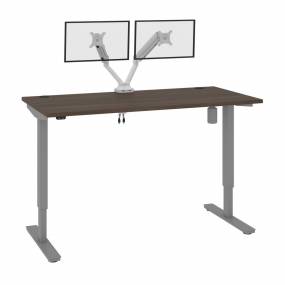 Upstand 60W x 30D Standing Desk with Dual Monitor Arm in Antigua - Bestar 175870-000052