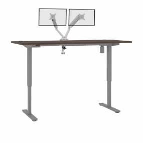 Upstand 72W x 30D Standing Desk with Dual Monitor Arm in Antigua - Bestar 175880-000052