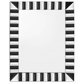 Clear and Black Waves Mirror - Camden Isle Furniture 86329