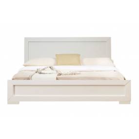 Trent Wooden Platform Bed in White, Queen - Camden Isle Furniture 86353