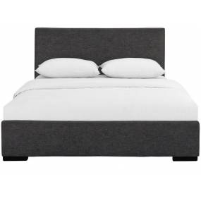 Hindes Upholstered Platform Bed, Grey, Full - Camden Isle Furniture 86474