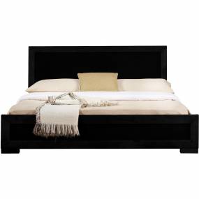 Trent Wooden Platform Bed in Black, Twin - Camden Isle Furniture 87005
