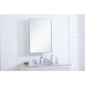 Metal mirror medicine cabinet 20 inch x 28 inch in silver - Elegant Lighting MR572028S