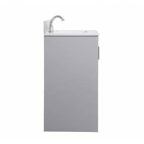 30 inch Single Bathroom Vanity in Grey with Backsplash - Elegant Lighting VF17030GR-BS