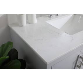 42 inch Single Bathroom Vanity in Grey with Backsplash - Elegant Lighting VF17042GR-BS