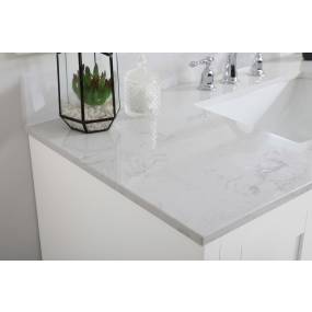 48 inch Single Bathroom Vanity in White with Backsplash - Elegant Lighting VF17048WH-BS