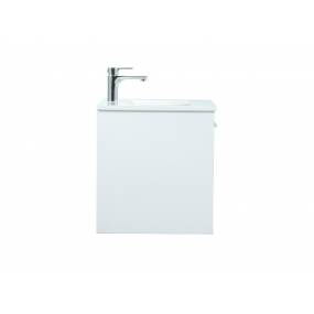 24 inch single bathroom vanity in white - Elegant Lighting VF43524MWH