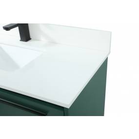 40 inch single bathroom vanity in green with backsplash - Elegant Lighting VF43540MGN-BS