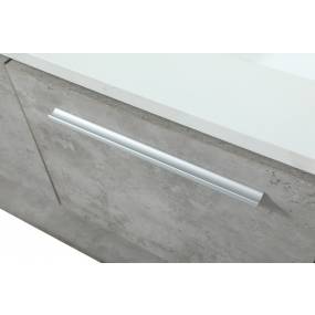 48 inch single bathroom vanity in concrete grey with backsplash - Elegant Lighting VF43548MCG-BS