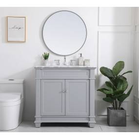 36 inch Single Bathroom Vanity set in Grey - Elegant Lighting VF50036GR