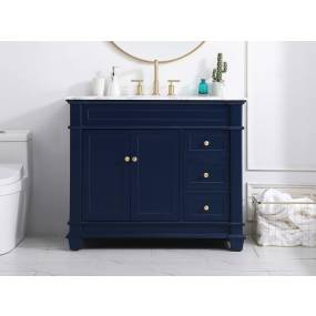 42 inch Single Bathroom Vanity set in Blue - Elegant Lighting VF50042BL