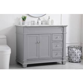 42 inch Single Bathroom Vanity set in Grey - Elegant Lighting VF50042GR
