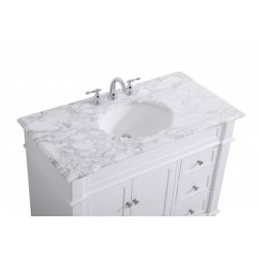 42 inch Single Bathroom Vanity set in White - Elegant Lighting VF50042WH