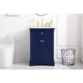 24 inch single bathroom vanity in  Blue - Elegant Lighting VF53024BL