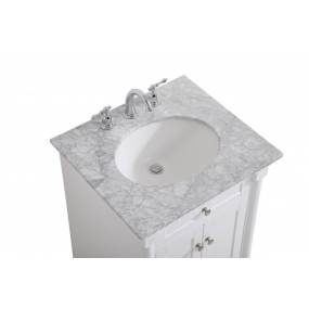 24 inch single bathroom vanity in  White - Elegant Lighting VF53024WH