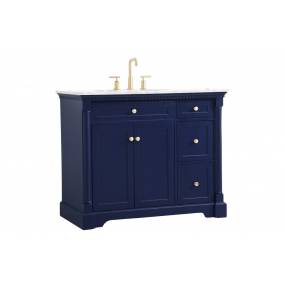 42 inch single bathroom vanity in  Blue - Elegant Lighting VF53042BL