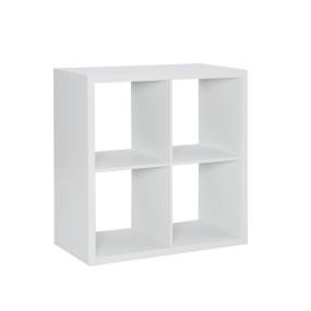 Galli 4 Cubby Storage Cabinet White - Linon CB201WHT401
