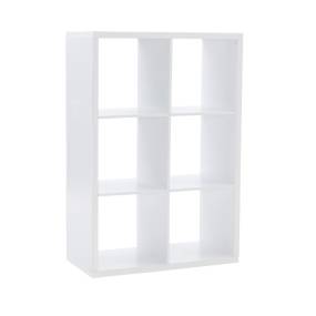 Galli 6 Cubby Storage Cabinet White - Linon CB202WHT601