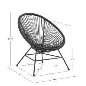 Millicent Single Chair Black – Linon ML030BLK01U