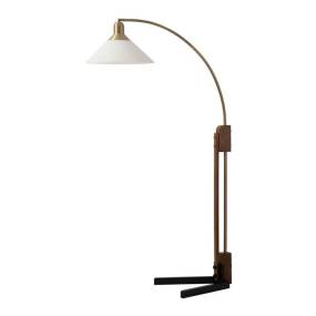 Melmar Chairside 1 Light Arc Lamp-Weathered Brass - NOVA of California 26265WB
