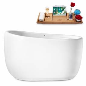 51" Streamline N2040WH Freestanding Tub and Tray With Internal Drain - Streamline N2040WH