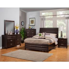 Legacy Full Size Storage Bed With 2 Drawers in Black Cherry - Alpine Furniture 1788-88F