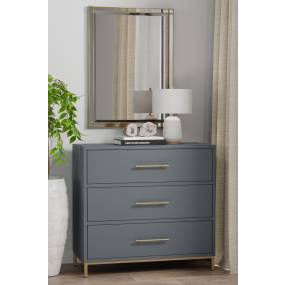 Madelyn Three Drawer Small Chest in Slate Gray - Alpine Furniture 2010G-04