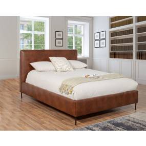 Sophia Queen Bed In Brown - Alpine Furniture 6902Q-BRN