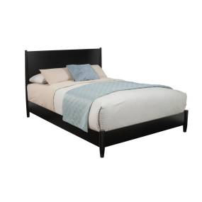 Flynn Queen Platform Bed in Black - Alpine Furniture 766BLK-01Q