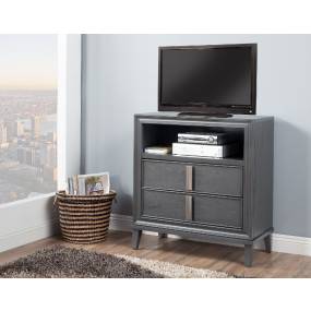 Lorraine Media Chest in Dark Grey - Alpine Furniture 8171-11