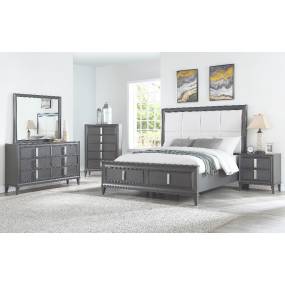 Lorraine Queen Storage Bed in Dark Grey - Alpine Furniture 8171-01Q