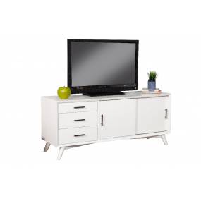 Flynn Large TV Console in White - Alpine Furniture 966-W-10
