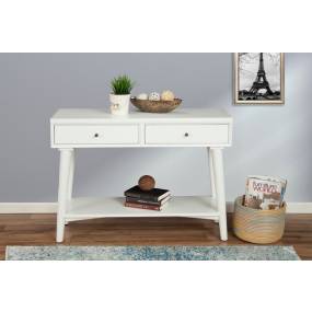 Flynn Console Table in White - Alpine Furniture 966-W-63