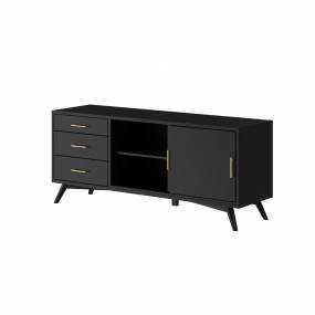 Flynn Large TV Console In Black - Alpine Furniture 966BLK-10