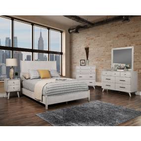 Flynn Standard King Panel Bed in Gray - Alpine Furniture 966G-07EK
