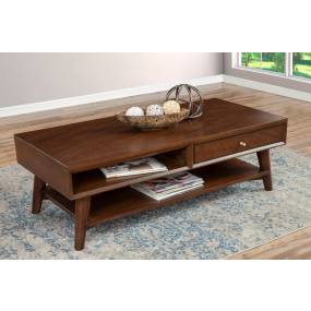 Flynn Coffee Table in Walnut - Alpine Furniture 966WAL-61